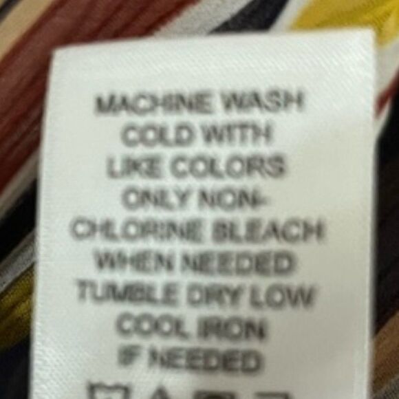 Maurices lace up v-neck kimono top Multi-Colored Stripes Women's Medium NEW - Picture 9 of 10